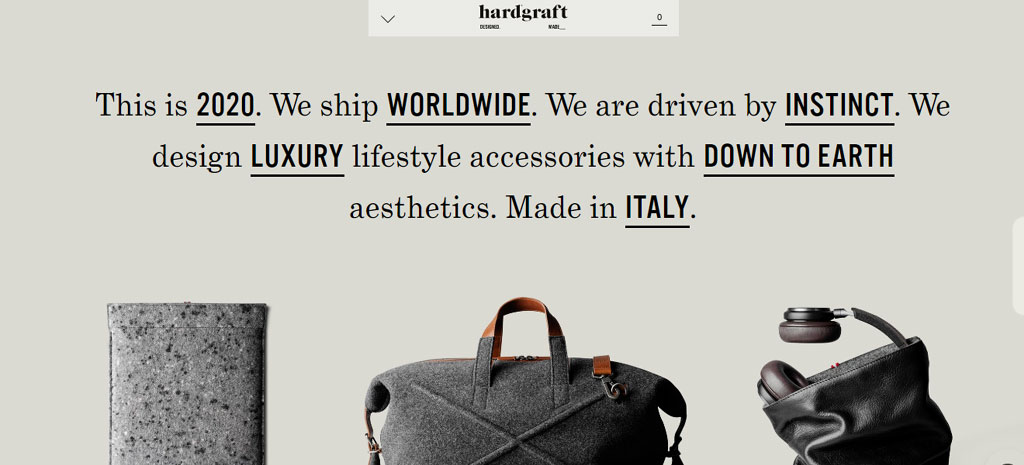 hardgraft ScreenshotEcommerce website design inspiration 